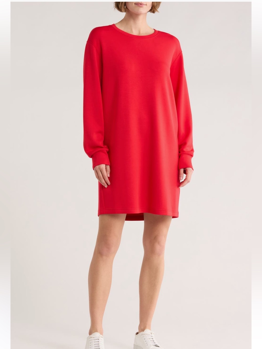 SPANX Women’s Long Sleeve Relaxed Fit Sweater Dress Red Sz Large NWT